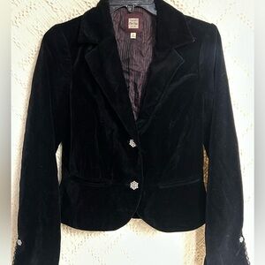 Old Navy Black Velvet Women's Blazer